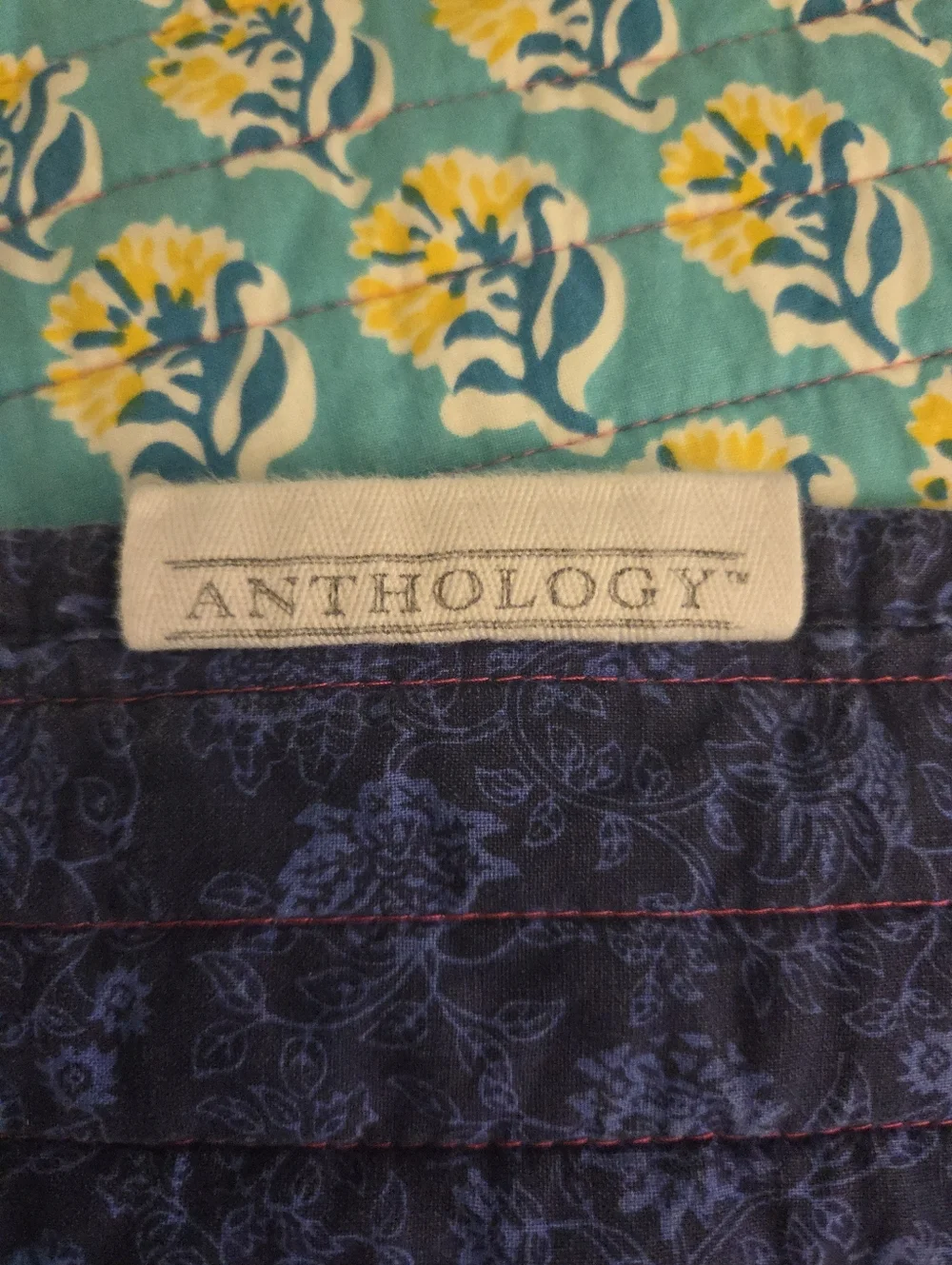 Anthology Samara Bohemian 98" X 88" Quilted Cotton Reversible Coverlet - Picture 8 of 10